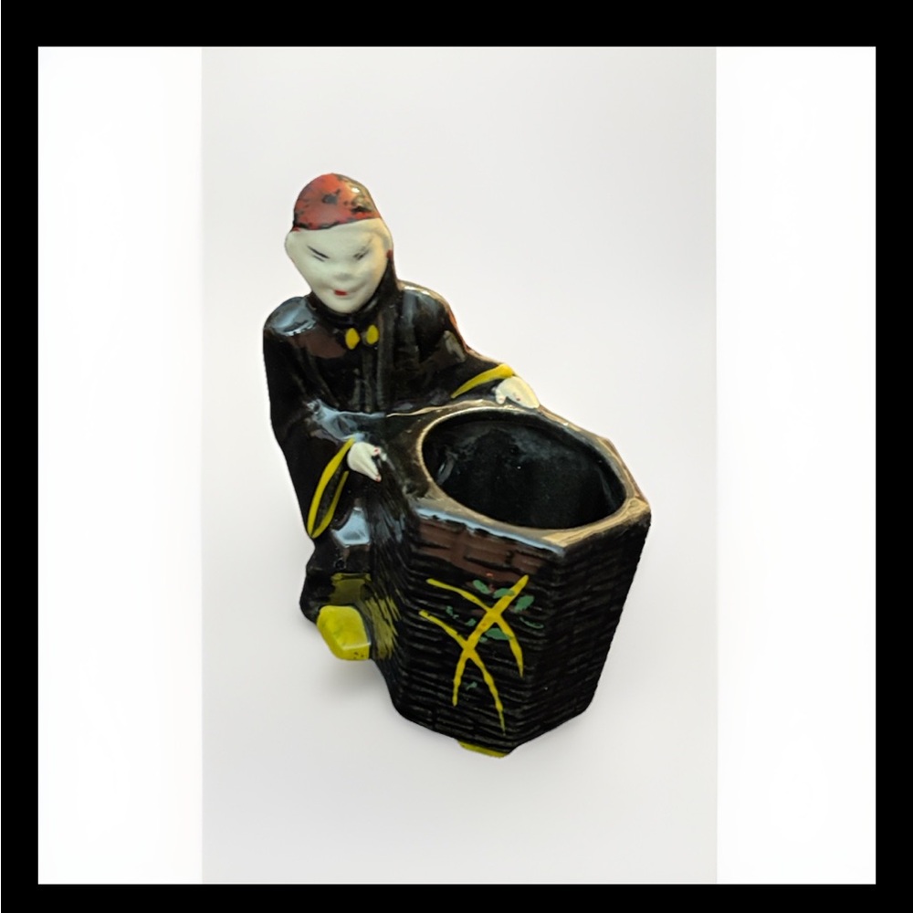 Vintage McCoy Ceramic Figurine with Basket